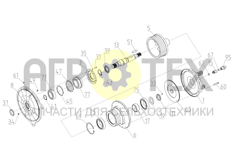 Механизм отбора мощности (S300.05.00.030А) (№75 на схеме)